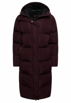 Superdry LONGLINE DUVET - Winter Coat - Rich Deep Burgundy -Superdry Shop 7d4b06c3e19f4a76a90fa0c5579409a3