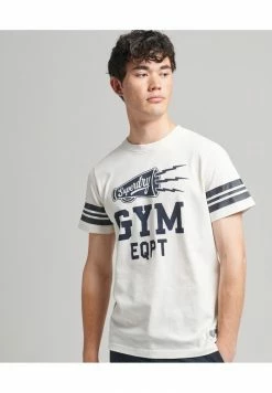 Superdry ATHLETIC - Print T-shirt - Off White