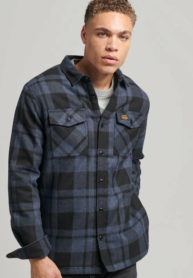 Superdry MILLER - Shirt - Dark Grey 1 Superdry MILLER - Shirt - Dark Grey