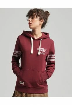 Superdry VINTAGE ATHLETIC - Hoodie - Tawny Port