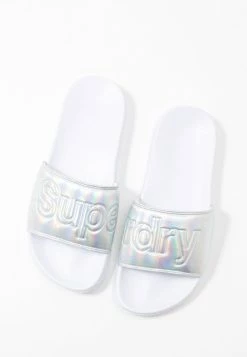 Superdry Pool Slides - Silver Holographic -Superdry Shop 7dc18aa5ff364b7ea0230eaa6263adc2