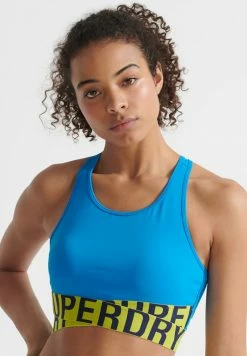 Superdry TRAINING CORE CROSS - Bustier - Aqua