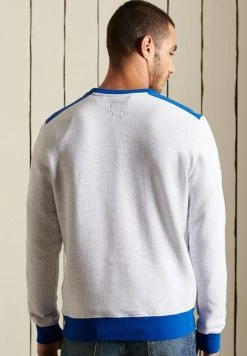 Superdry VINTAGE LOGO COLOUR BLOCK - Sweatshirt - Glacier Grey Marl -Superdry Shop 7e0d333da8404f4e87a5491ca4b7fc0d