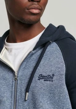 Superdry VINTAGE LOGO BASEBALL - Zip-up Sweatshirt - Blue -Superdry Shop 7e122fcf31414ba3b9badfd71c10a61d