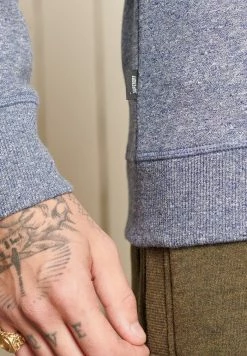 Superdry VINTAGE LOGO CREW - Sweatshirt - Tois Blue Grit -Superdry Shop 7e90f0cc40b64f25a9528df5e5fc67c5