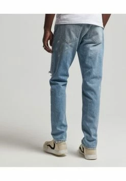 Superdry Jeans Tapered Fit - Beak Beat Up Blue -Superdry Shop 7ecd4023b82048bd843d2fd93504a451