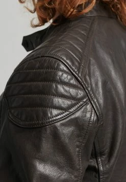 Superdry MOTO RACER - Leather Jacket - Anthracite 11 Superdry MOTO RACER - Leather Jacket - Anthracite -Superdry Shop 7f0cd0b9deba4d91b13eb6e1a4b86ffc