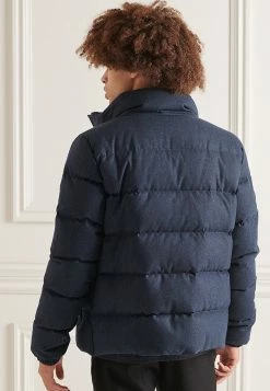 Superdry STUDIOS ALPINE - Down Coat - Navy Wool -Superdry Shop 7fa16e3ea9b445218fd70ee9965b7f20