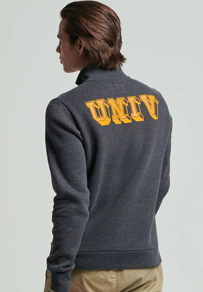 Superdry VINTAGE ATHLETIC - Sweatshirt - Charcoal Marl 1 Superdry VINTAGE ATHLETIC - Sweatshirt - Charcoal Marl