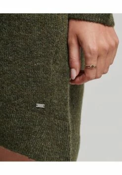 Superdry V NECK - Jumper Dress - Army Khaki Marl -Superdry Shop 7ff2b468d90949ee9428397b96aa7ff2