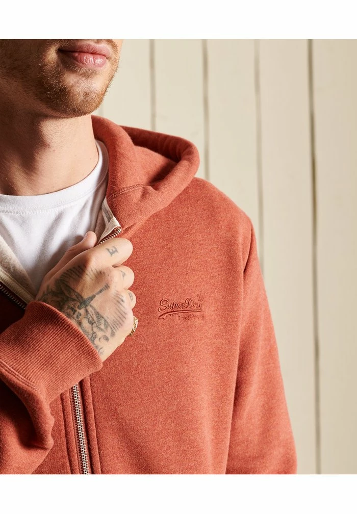 Superdry Zip-up Sweatshirt - Spiced Marl 3 Superdry Zip-up Sweatshirt - Spiced Marl - Image 3
