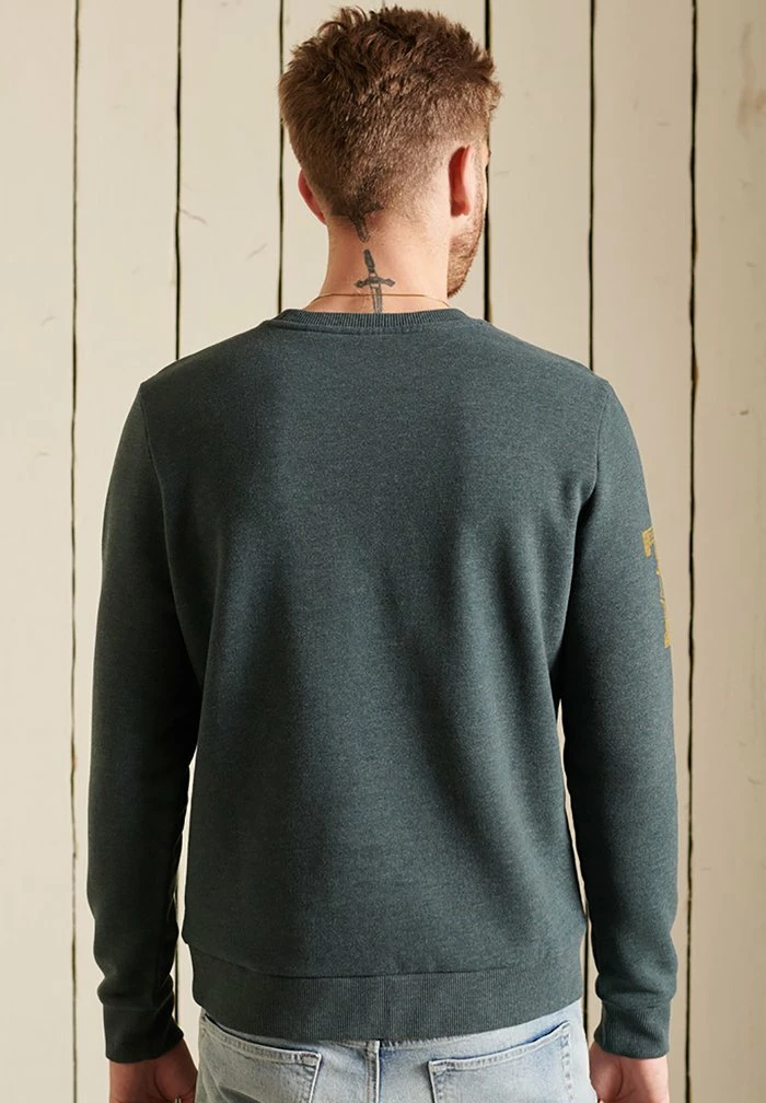 Superdry TRACK FIELD - Sweatshirt - Pine Marl 2 Superdry TRACK FIELD - Sweatshirt - Pine Marl - Image 2