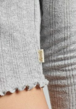 Superdry VINTAGE POINTELLE - Jumper - Grey Marl -Superdry Shop 80cea8164a2b425eaad5d587e9348e53