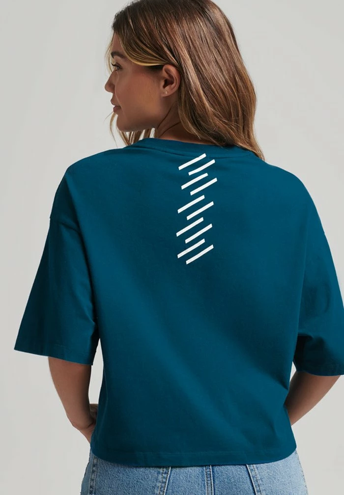 Superdry CORE - Print T-shirt - Sailor Blue 2 Superdry CORE - Print T-shirt - Sailor Blue - Image 2