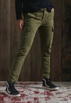 Superdry SLIM CARGO - Cargo Trousers - Tuscan Olive