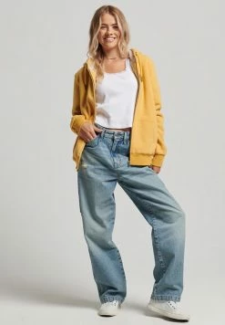 Superdry ESSENTIAL BORG - Zip-up Sweatshirt - Ochre Marl