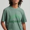Superdry VINTAGE TERRAIN - Print T-shirt - Drius Green