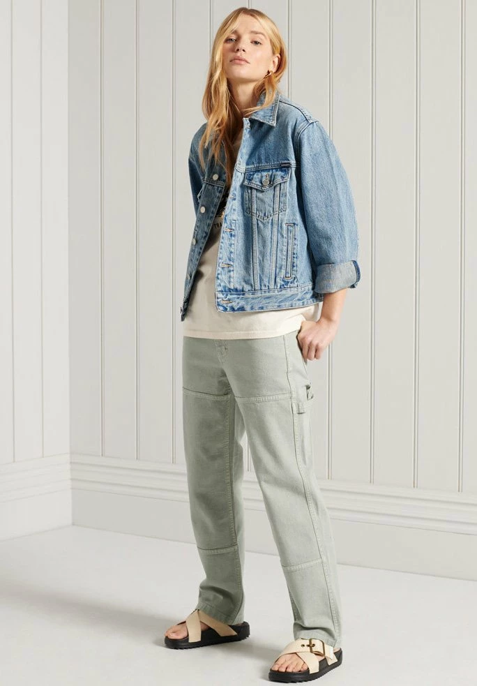 Superdry BOYFRIEND TRUCKER - Denim Jacket - Sullivan Indigo Aged 1 Superdry BOYFRIEND TRUCKER - Denim Jacket - Sullivan Indigo Aged