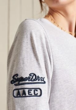 Superdry LONG SLEEVE - Long Sleeved Top - Glacier Grey Marl -Superdry Shop 81b559bcae7844f0a7eb64f55e9cbc6e