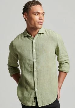 Superdry LONG SLEEVE - Shirt - Greenstone