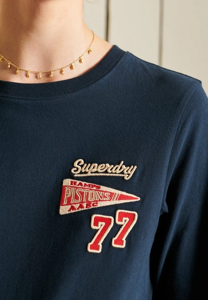 Superdry LONG SLEEVE - Long Sleeved Top - Eclipse Navy 3 Superdry LONG SLEEVE - Long Sleeved Top - Eclipse Navy - Image 3
