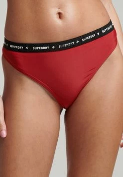 Superdry MICRO LOGO ELASTIC BRIEFS - Bikini Bottoms - Risk Red