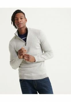 SUPERDRY ORANGE LABEL COTTON HENLEY JUMPER - Jumper - Shale Feeder