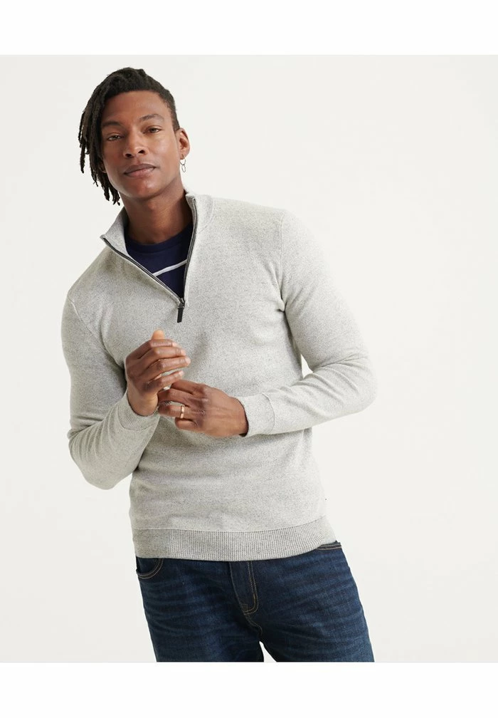 SUPERDRY ORANGE LABEL COTTON HENLEY JUMPER - Jumper - Shale Feeder 1 SUPERDRY ORANGE LABEL COTTON HENLEY JUMPER - Jumper - Shale Feeder