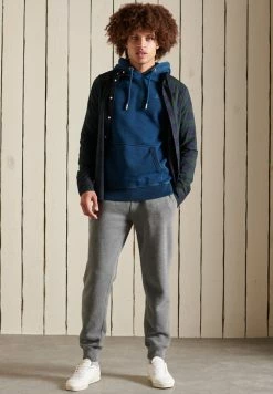 Superdry VINTAGE LOGO EMBROIDERED - Hoodie - Mid Indigo