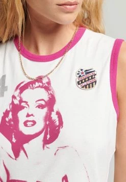 Superdry ALLSTARS MM GRAPHIC - Top - Ecru -Superdry Shop 834e599fc48540aaa301a283f23aefd9