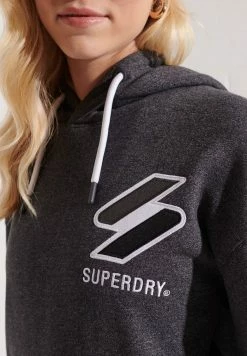 Superdry CODE APPLIQUE OVERSIZED - Sweatshirt - Low Light Black Grit -Superdry Shop 83c89d57110b4025be29b0bfac0b922d
