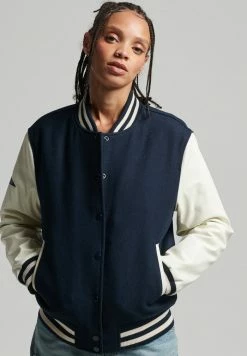Superdry COLLEGE VARSITY - Bomber Jacket - Eclipse Navy