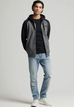 Superdry VINTAGE LOGO BASEBALL - Zip-up Sweatshirt - Black 6 Superdry VINTAGE LOGO BASEBALL - Zip-up Sweatshirt - Black -Superdry Shop 84047b84612f4347b6c86bff2d540143