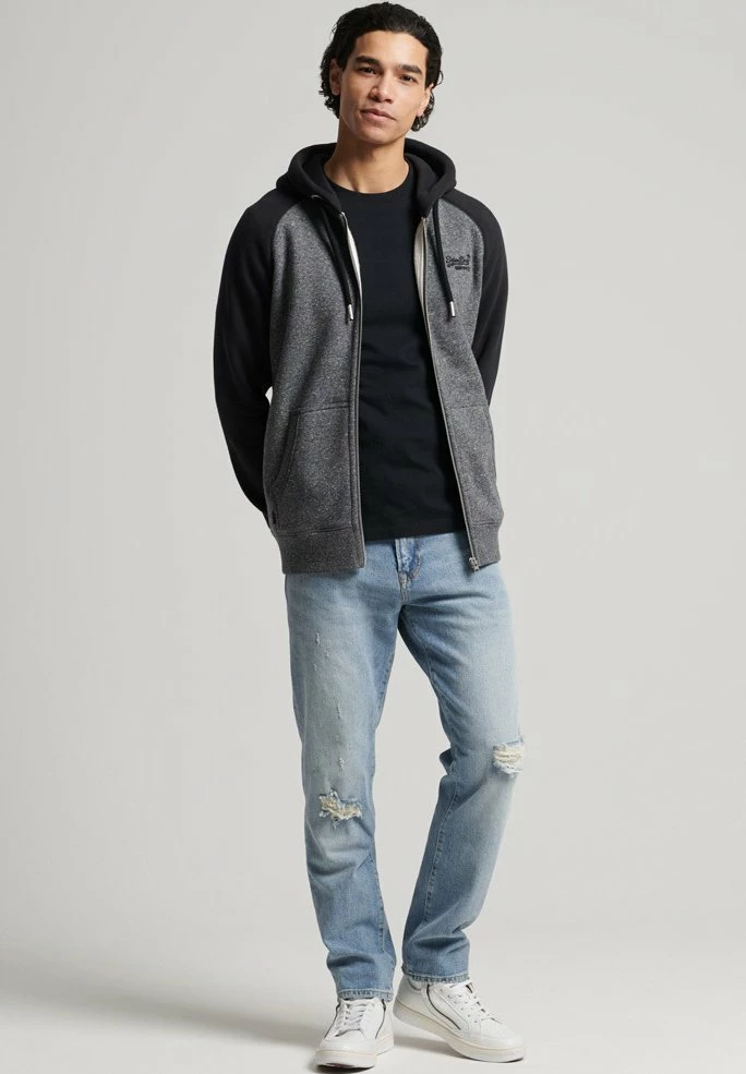 Superdry VINTAGE LOGO BASEBALL - Zip-up Sweatshirt - Black 2 Superdry VINTAGE LOGO BASEBALL - Zip-up Sweatshirt - Black - Image 2