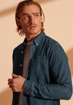 Superdry CLASSIC - Shirt - Mid Wash -Superdry Shop 841695310aa3450181b017aa8c2125f9