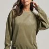 Superdry OVERSIZED - Sweatshirt - Light Khaki