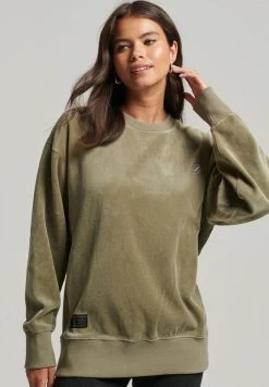 Superdry OVERSIZED - Sweatshirt - Light Khaki