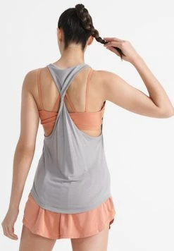 Superdry FLEX TWIST BACK - Top - Grey -Superdry Shop 8447e18f3e0646be8184329c06cfb70d