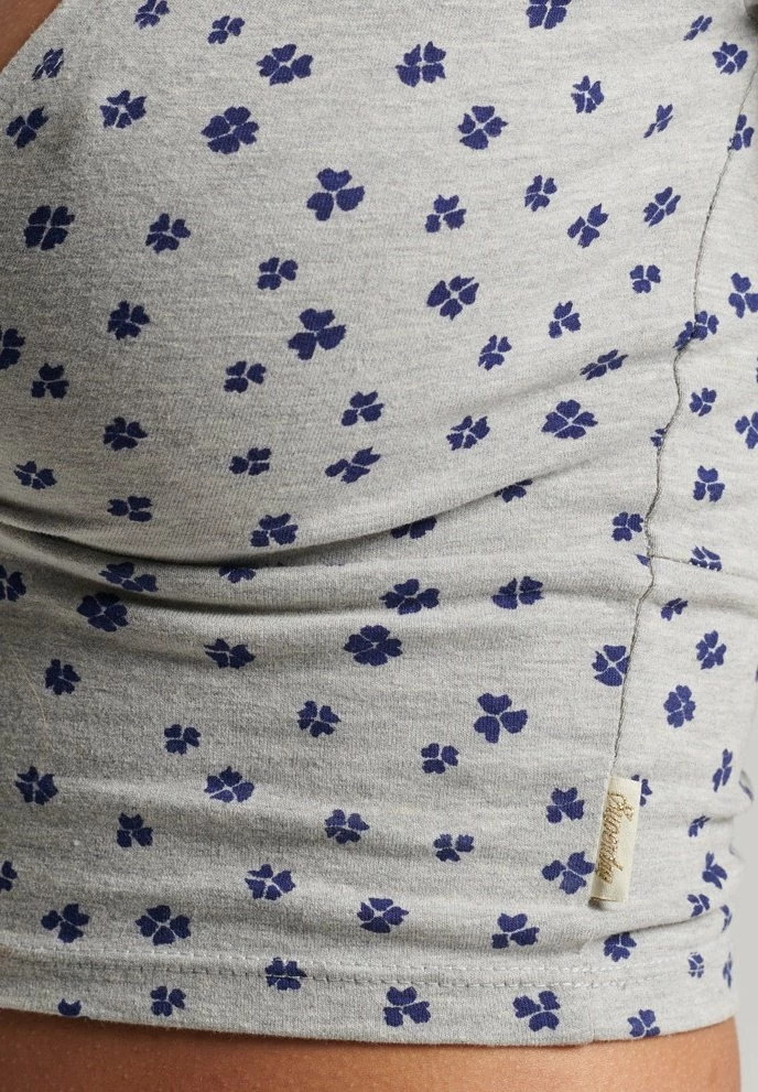 Superdry VINTAGE TINY - Print T-shirt - Grey Marl Navy Ditsy 3 Superdry VINTAGE TINY - Print T-shirt - Grey Marl Navy Ditsy - Image 3