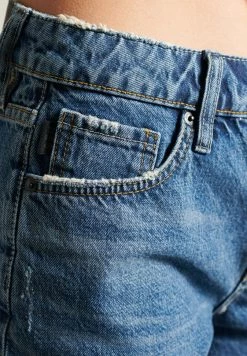 Superdry CUT OFF - Denim Shorts - Dark Indigo Aged -Superdry Shop 84e6c54fc13f4fc1ac0f4813925a3221