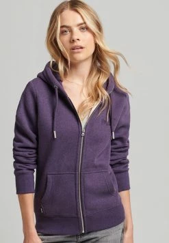 Superdry Zip-up Sweatshirt - Royal Purple Marl