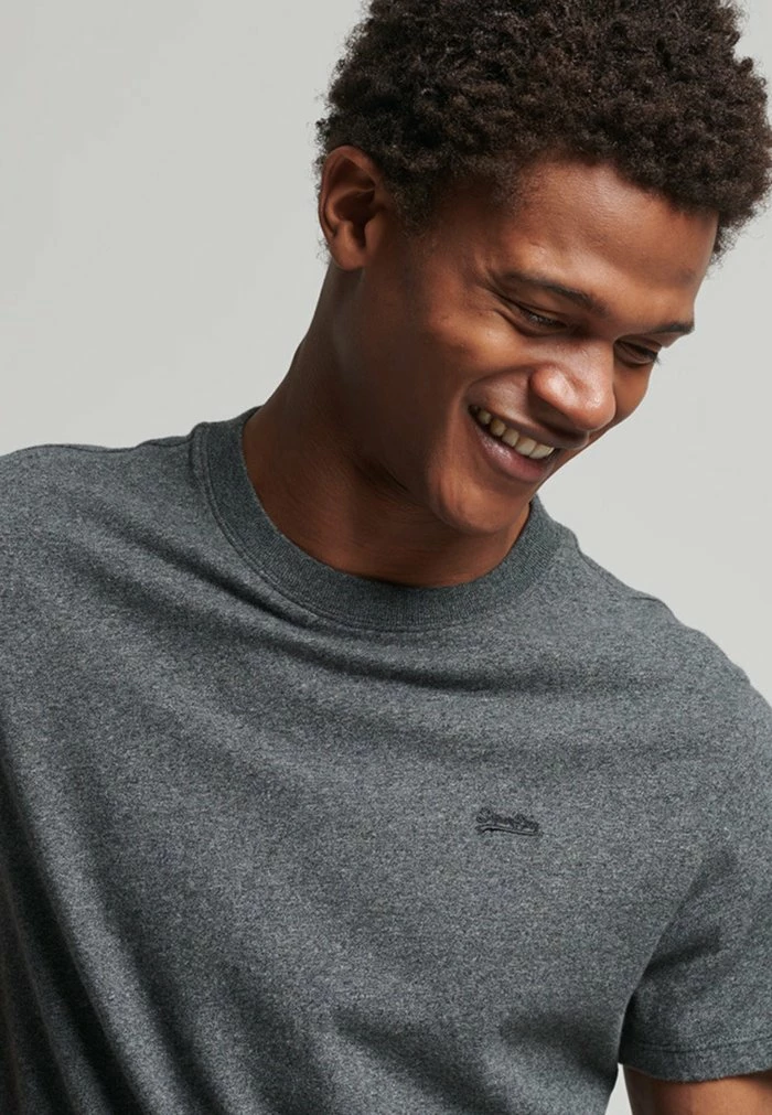 Superdry VINTAGE LOGO MICRO - Basic T-shirt - Asphalt Grit 2 Superdry VINTAGE LOGO MICRO - Basic T-shirt - Asphalt Grit - Image 2