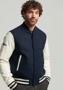 Superdry COLLEGE VARSITY - Bomber Jacket - Eclipse Navy -Superdry Shop 8579361804ef435f9133d2c8d2fdcf58