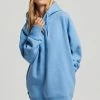 Superdry EMBROIDERED LOGO - Day Dress - Blush Blue Marl