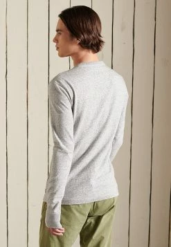 Superdry LONG SLEEVE - Long Sleeved Top - Athletic Grey Marl -Superdry Shop 8588ce226fa14361b133df46419c7024