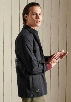 Superdry MILITARY - Shirt - Jet Black -Superdry Shop 85cda251e56e475db1d543eb7e82b5f7