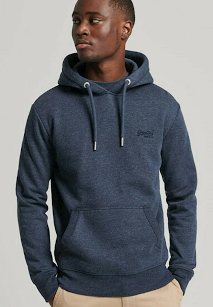 Superdry VINTAGE - Hoodie - Vintage Navy Marl 1 Superdry VINTAGE - Hoodie - Vintage Navy Marl