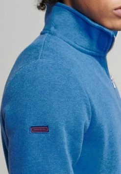 Superdry VINTAGE LOGO - Fleece Jumper - Varsity Blue Marl -Superdry Shop 862084ed804d4749a8d6f42887ad59b5