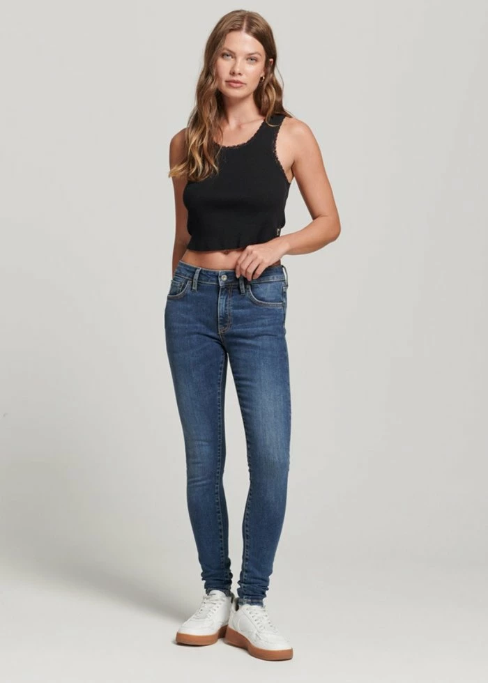 Superdry VINTAGE MID RISE SKINNY - Jeans Skinny Fit - Fulton Vintage Blue 2 Superdry VINTAGE MID RISE SKINNY - Jeans Skinny Fit - Fulton Vintage Blue - Image 2