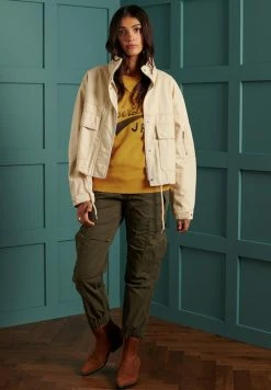 Superdry REWORKED CLASSIC EMBROIDERED - Sweatshirt - Upstate Gold -Superdry Shop 86aec2cf24d648eb9e440d4a49d3fb6c